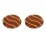 Waves Pattern Abstract Neutrals Cufflinks (Oval)