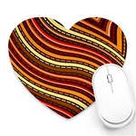 Waves Pattern Abstract Neutrals Heart Mousepad