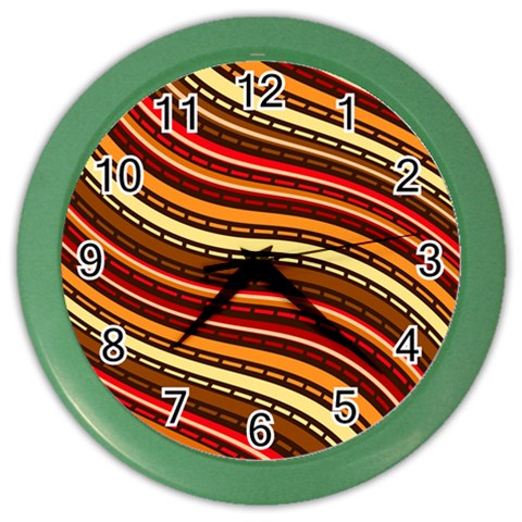 Waves Pattern Abstract Neutrals Color Wall Clock from ArtsNow.com Front