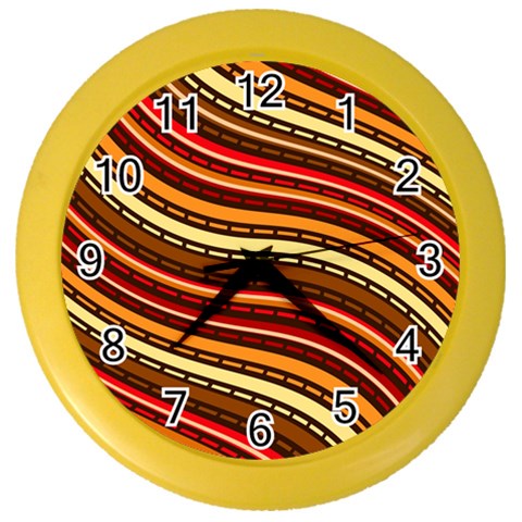 Waves Pattern Abstract Neutrals Color Wall Clock from ArtsNow.com Front