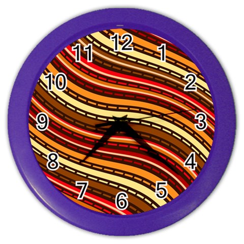 Waves Pattern Abstract Neutrals Color Wall Clock from ArtsNow.com Front