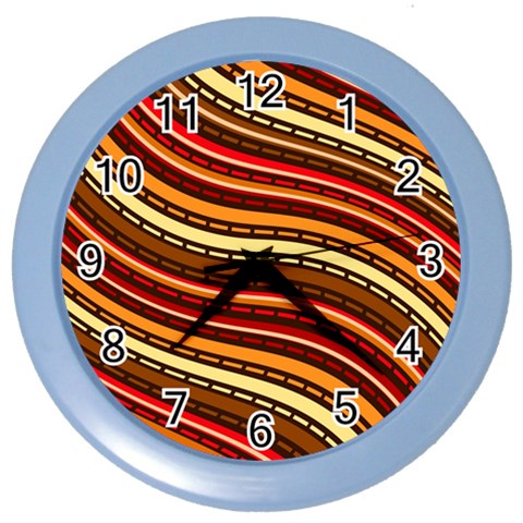 Waves Pattern Abstract Neutrals Color Wall Clock from ArtsNow.com Front