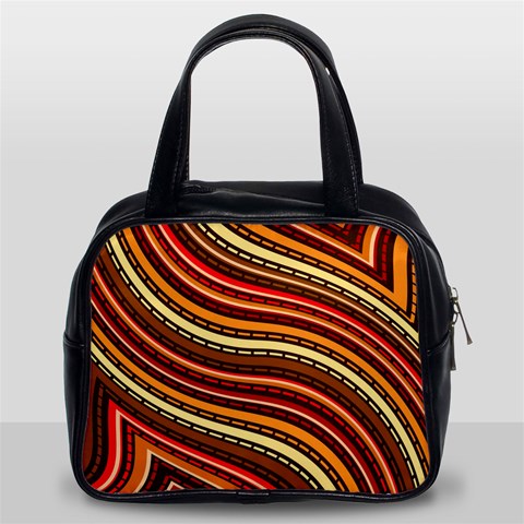 Waves Pattern Abstract Neutrals Classic Handbag (Two Sides) from ArtsNow.com Front