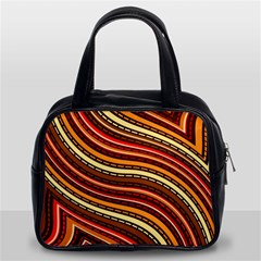 Waves Pattern Abstract Neutrals Classic Handbag (Two Sides) from ArtsNow.com Front