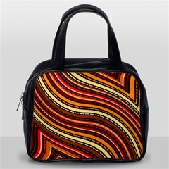 Waves Pattern Abstract Neutrals Classic Handbag (Two Sides) from ArtsNow.com Back