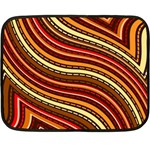 Waves Pattern Abstract Neutrals Two Sides Fleece Blanket (Mini)