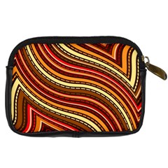 Waves Pattern Abstract Neutrals Digital Camera Leather Case from ArtsNow.com Back