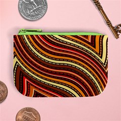 Waves Pattern Abstract Neutrals Mini Coin Purse from ArtsNow.com Front