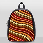 Waves Pattern Abstract Neutrals School Bag (Small)