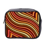 Waves Pattern Abstract Neutrals Mini Toiletries Bag (Two Sides)