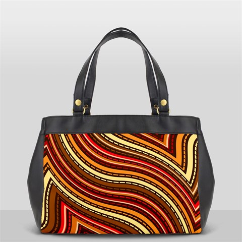 Waves Pattern Abstract Neutrals Oversize Office Handbag from ArtsNow.com Front