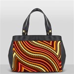 Waves Pattern Abstract Neutrals Oversize Office Handbag