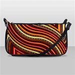 Waves Pattern Abstract Neutrals Shoulder Clutch Bag