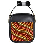 Waves Pattern Abstract Neutrals Girls Sling Bag