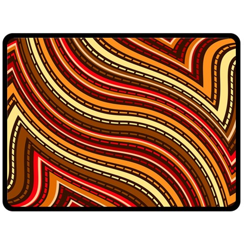 Waves Pattern Abstract Neutrals Fleece Blanket (Large) from ArtsNow.com 80 x60  Blanket Front