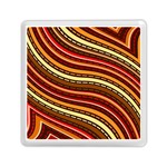 Waves Pattern Abstract Neutrals Memory Card Reader (Square)