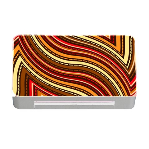 Waves Pattern Abstract Neutrals Memory Card Reader with CF from ArtsNow.com Front