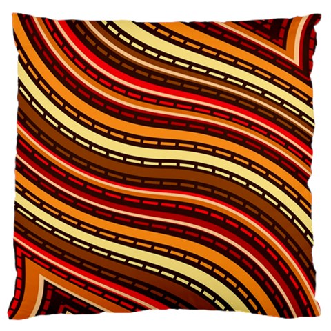 Waves Pattern Abstract Neutrals Large Cushion Case (One Side) from ArtsNow.com Front