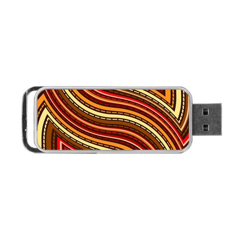 Waves Pattern Abstract Neutrals Portable USB Flash (One Side) from ArtsNow.com Front