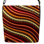 Waves Pattern Abstract Neutrals Flap Closure Messenger Bag (S)