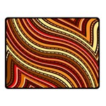 Waves Pattern Abstract Neutrals Two Sides Fleece Blanket (Small)