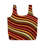 Waves Pattern Abstract Neutrals Full Print Recycle Bag (M)