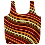 Waves Pattern Abstract Neutrals Full Print Recycle Bag (XL)