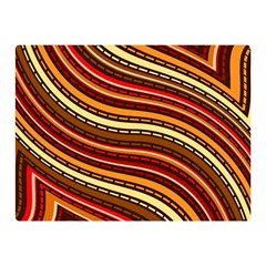 Waves Pattern Abstract Neutrals Two Sides Premium Plush Fleece Blanket (Mini) from ArtsNow.com 35 x27  Blanket Back