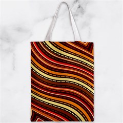 Waves Pattern Abstract Neutrals Zipper Classic Tote Bag from ArtsNow.com Front