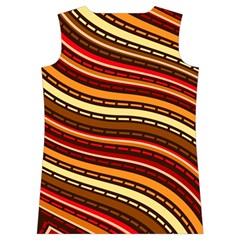 Waves Pattern Abstract Neutrals Women s Basketball Tank Top from ArtsNow.com Back