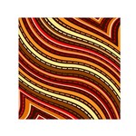 Waves Pattern Abstract Neutrals Square Satin Scarf (30  x 30 )