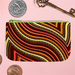 Waves Pattern Abstract Neutrals Large Coin Purse from ArtsNow.com Front