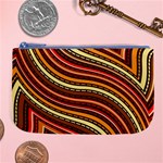 Waves Pattern Abstract Neutrals Large Coin Purse