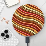 Waves Pattern Abstract Neutrals Wireless Fast Charger(White)