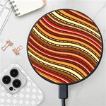 Waves Pattern Abstract Neutrals Wireless Fast Charger(Black)