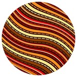 Waves Pattern Abstract Neutrals Round Trivet