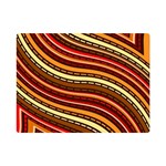 Waves Pattern Abstract Neutrals Premium Plush Fleece Blanket (Mini)