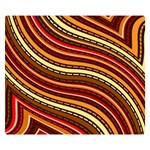 Waves Pattern Abstract Neutrals Premium Plush Fleece Blanket (Small)