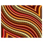 Waves Pattern Abstract Neutrals Premium Plush Fleece Blanket (Medium)