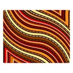 Waves Pattern Abstract Neutrals Premium Plush Fleece Blanket (Large)