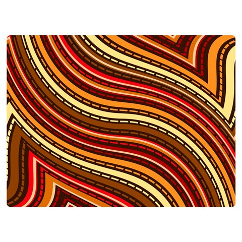 Waves Pattern Abstract Neutrals Two Sides Premium Plush Fleece Blanket (Baby Size) from ArtsNow.com 40 x30  Blanket Front