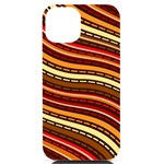 Waves Pattern Abstract Neutrals iPhone 14 Black UV Print Case