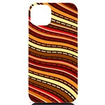 Waves Pattern Abstract Neutrals iPhone 14 Plus Black UV Print Case