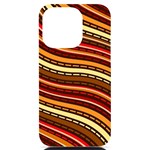 Waves Pattern Abstract Neutrals iPhone 14 Pro Black UV Print Case