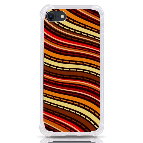 Waves Pattern Abstract Neutrals iPhone SE from ArtsNow.com Front