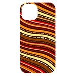 Waves Pattern Abstract Neutrals iPhone 15 Black UV Print PC Hardshell Case