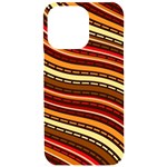 Waves Pattern Abstract Neutrals iPhone 15 Pro Max Black UV Print PC Hardshell Case