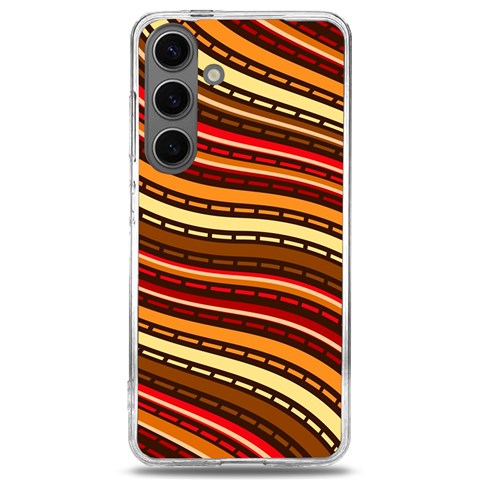 Waves Pattern Abstract Neutrals Samsung Galaxy S24 6.2 Inch TPU UV Case from ArtsNow.com Front