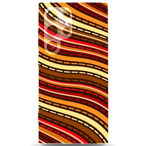 Waves Pattern Abstract Neutrals Samsung Galaxy S24 Ultra 6.9 Inch Black TPU UV Case from ArtsNow.com Front