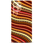 Waves Pattern Abstract Neutrals Samsung Galaxy S24 Ultra 6.9 Inch Black TPU UV Case